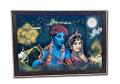 Beautiful Wooden Fiber Acrylic Wall Piece of Radha Krishna #3 - 19.50 x 13"